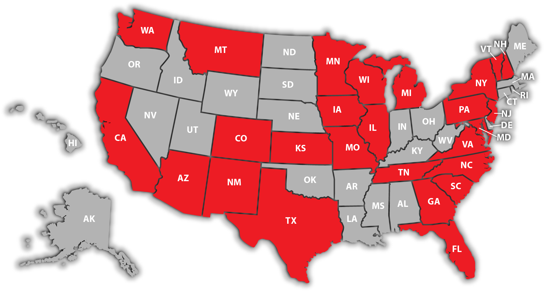 United States map